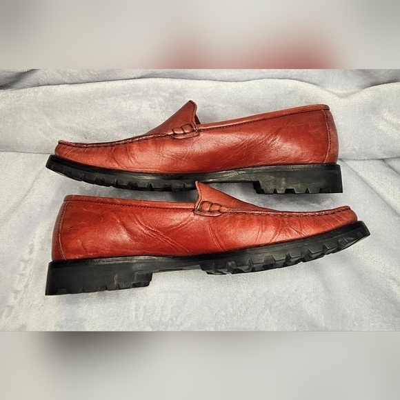 Cole Haan Country Edition Womens Slip On Red Driving Leather Loafers Size 8.5 - Picture 5 of 7